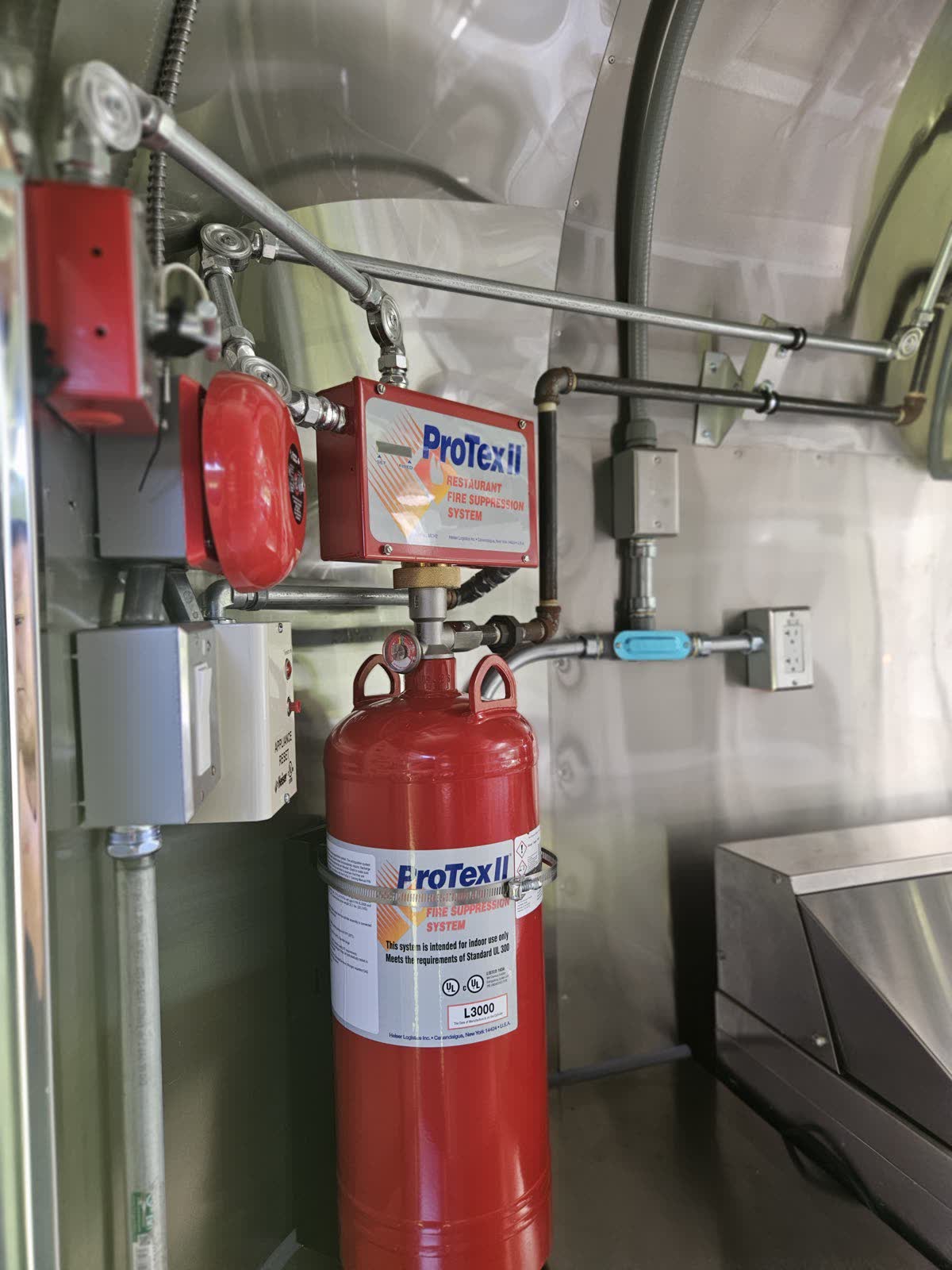 ProTex fire suppression system with manual pull station